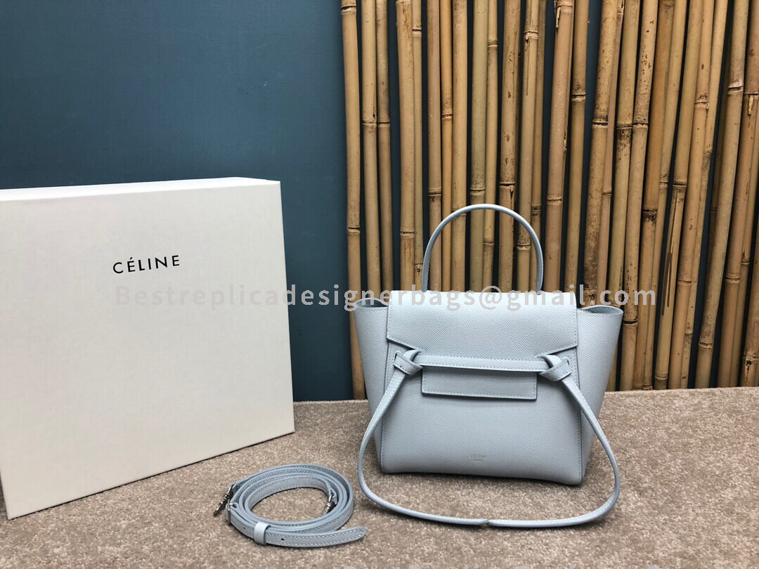Celine Nano Belt Bag In Frost Blue Epsom Calfskin
